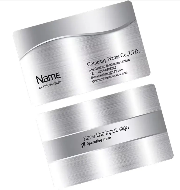 Custom Metal ID Card Blank Metal Business Member Cards